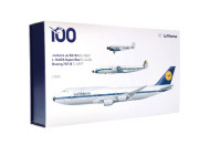 Herpa Wings Lufthansa Retro 3er-Set "100 Jahre" (Junkers JU 52, Super Star L1649A, Boeing 747-8)